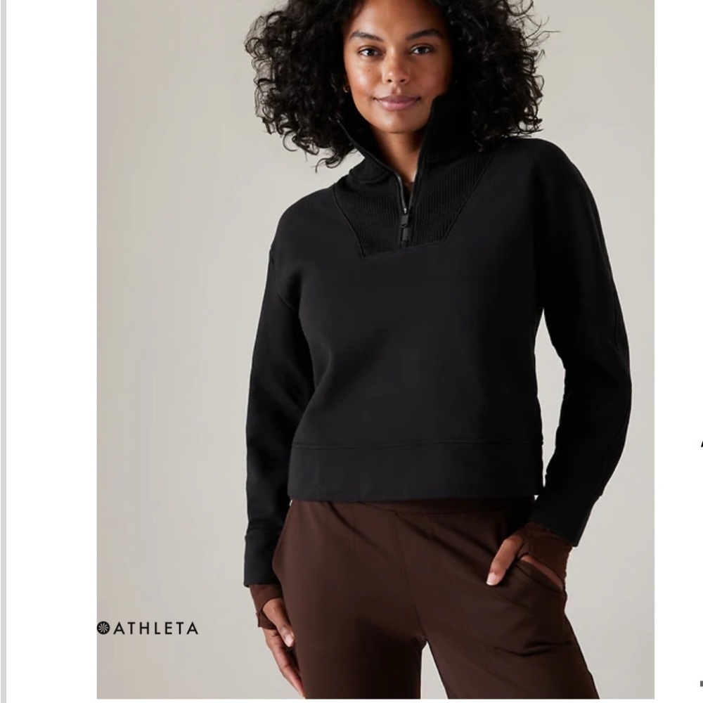 Athleta Retroplush Revive Half Zip Sweatshirt